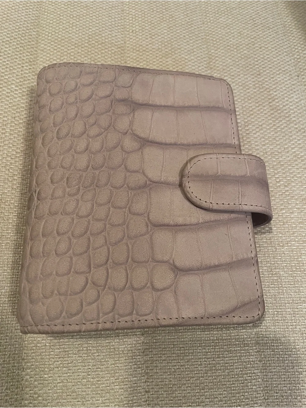 Van Der Spek Stardust Croco Suede Leather Planner Junior